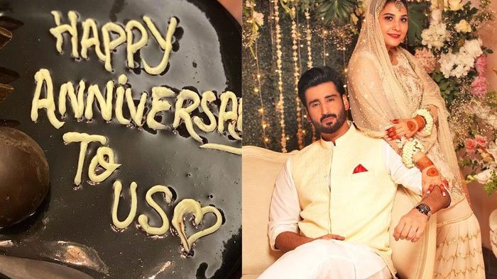 Aagha Ali, Hina Altaf celebrate their first wedding anniversary.