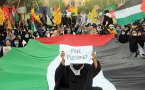 The ‘Karachi with Palestine' march demands an end to Israeli atrocities.