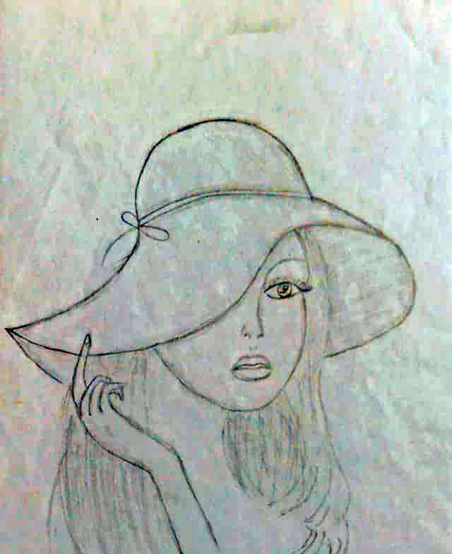 Hat-Girl-Pencil-Sketch