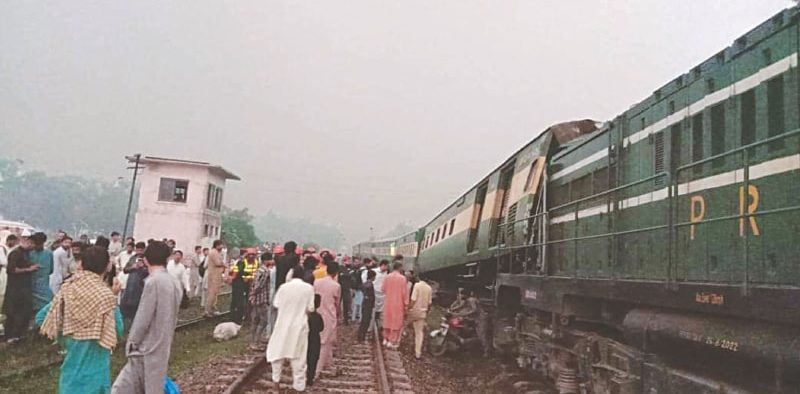 Train Collision Near Sheikhupura Leaves Nine Injured