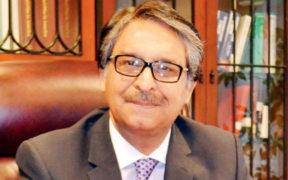 Jalil Abbas Jilani speaks to a Turkish news channel in New York