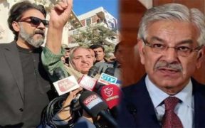 Khawaja Asif serves Usman Dar's mother with a Rs. 1 billion defamation notice