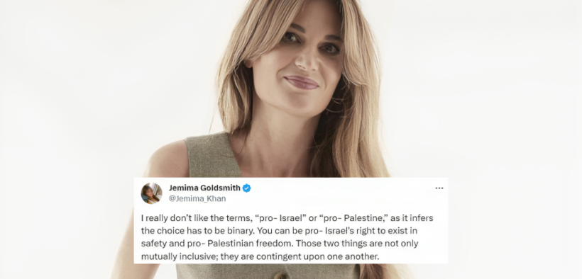 Jemima Goldsmith says she doesn't like the words "pro-Israel" and "pro-Palestine"