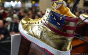 a Russian CEO bids $9,000 to take home autographed Trump sneakers