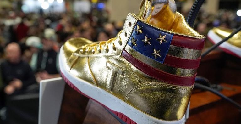 a Russian CEO bids $9,000 to take home autographed Trump sneakers