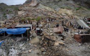 In eastern Afghanistan, a landslide destroys homes; many are killed