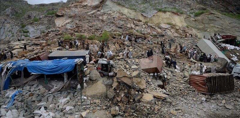 In eastern Afghanistan, a landslide destroys homes; many are killed