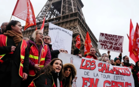 Four days of the Eiffel Tower were closed