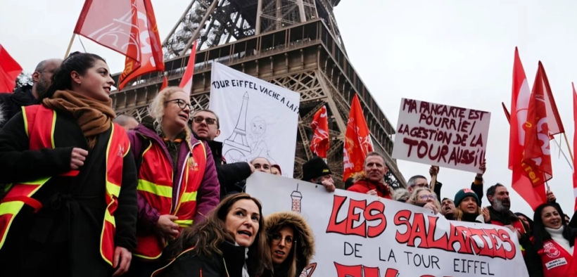 Four days of the Eiffel Tower were closed