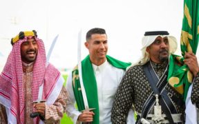 On the anniversary of Saudi Arabia's founding, Cristiano Ronaldo and Karim Benzema dress traditionally.