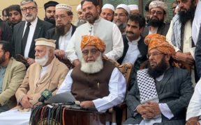 Fazl challenges Nawaz to stand with him in opposition to the election results