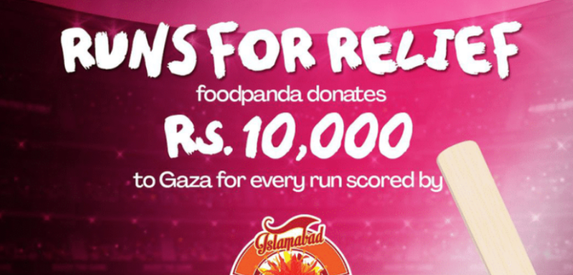 Cricket for a Cause foodpanda's PSL Gesture to Support Gaza Relief
