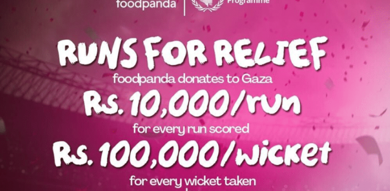 Foodpanda's Gaza Relief PSL Final Donations for Every Run and Wicket by Islamabad United