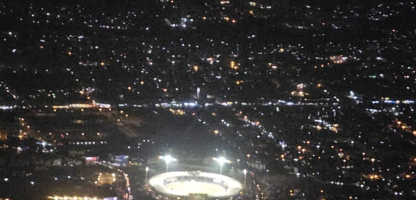 PSL 9 Final Captivating Aerial View of Karachi Stadium & City Lights