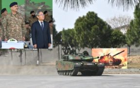 Modern HAIDER tank unveiled by COAS at Heavy Industries Taxila