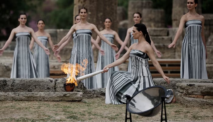 The flame on a shrine was said to burn always in ancient Olympia