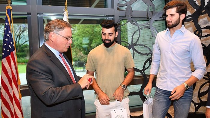 Pre-World Cup meet-and-greet for the Pakistani squad is hosted by the US embassy