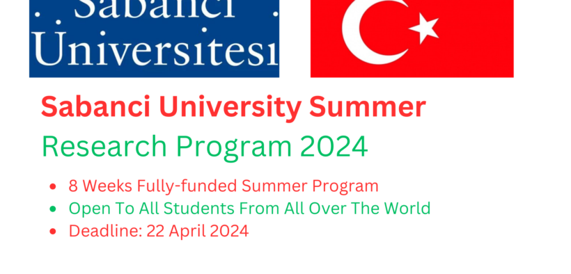 Sbanci University Summer Research Program 2024