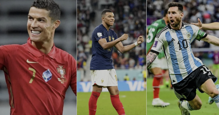 Cristiano Ronaldo's record is matched by Kylan Mbappe, who is still ahead of Lionel Messi