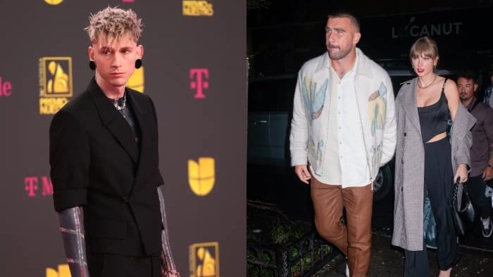MGK refers to Travis Kelce as his "bro" and Taylor Swift as a "saint"