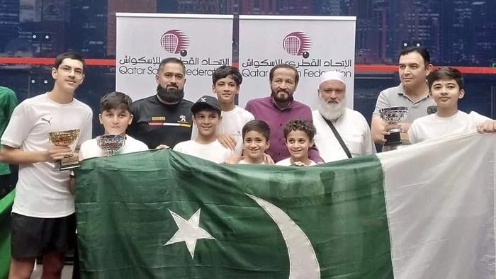 Silver medals won by Pakistani juniors in the Qatar squash competition