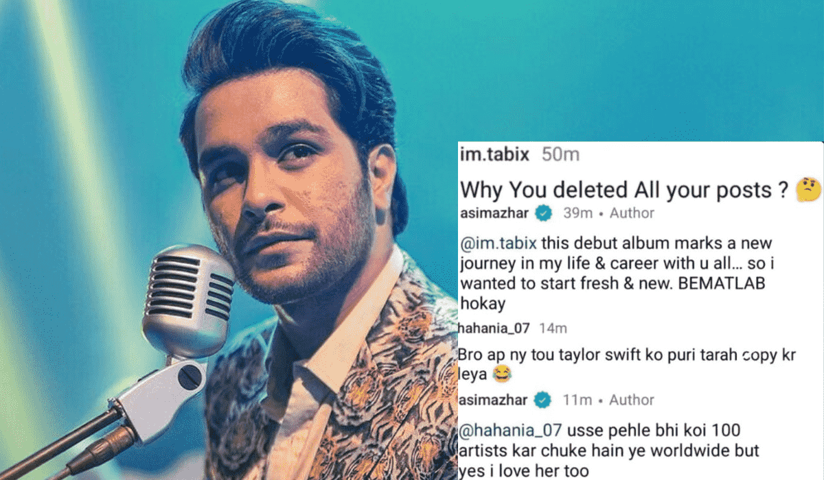 Asim Azhar refutes claims that he "copied" Taylor Swift