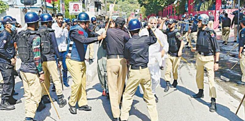 Cop shoots dead in AJK as anti-inflation protests become violent