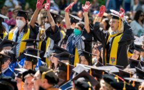 Yale grads demonstrate in favor of Palestine before commencement