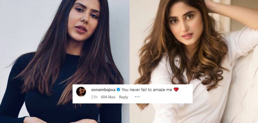 Sonam Bajwa offers tremendous compliments to Sajal Ali