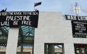 Pro-Palestine Protesters Scale Australia's Parliament, Accuse Israel of War Crimes