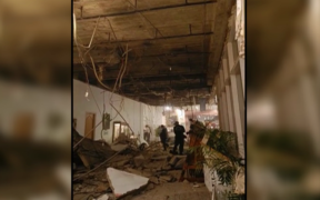 Building Roof Collapse Near Chakewara Police Station in Karachi 2 Dead 7 Injured