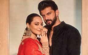 Sonakshi Sinha and Zaheer Iqbal Twinning in Red