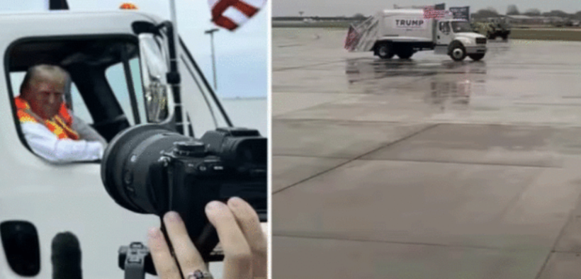 Trump's Garbage Truck Stunt in Green Bay