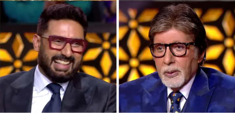 Abhishek Bachchan Mimics Amitabh on KBC 16